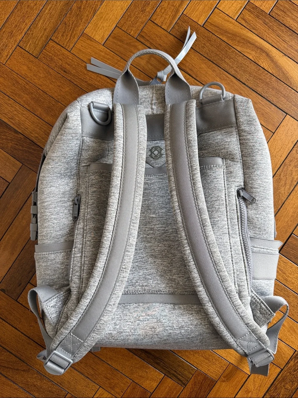 Dagne Dover Heather Grey Neoprene Backpack